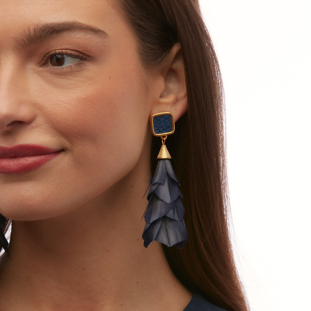 Bristol Bay Navy Goose Statement Earring
