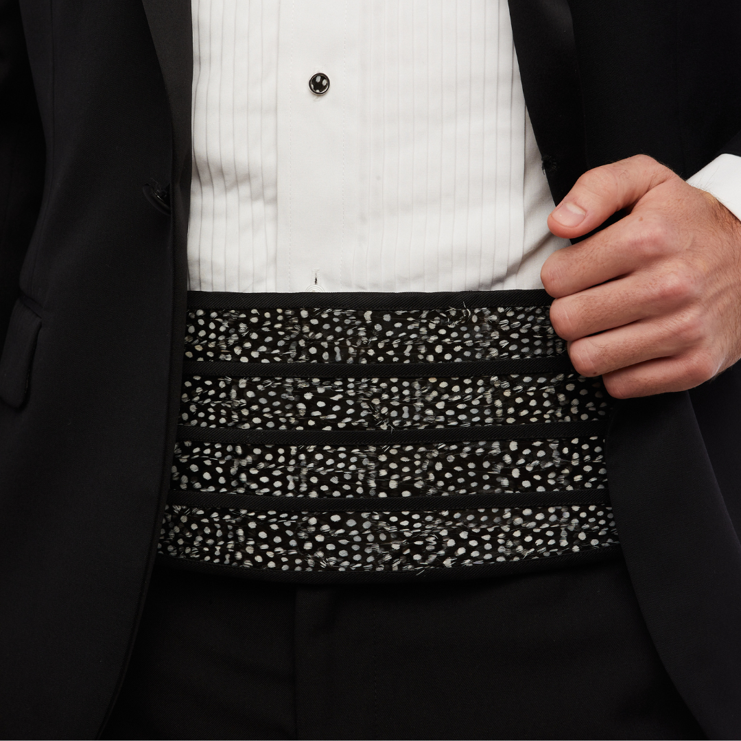 Black-Tie Polka Dot Cummerbund - Guinea Feathers | Brackish