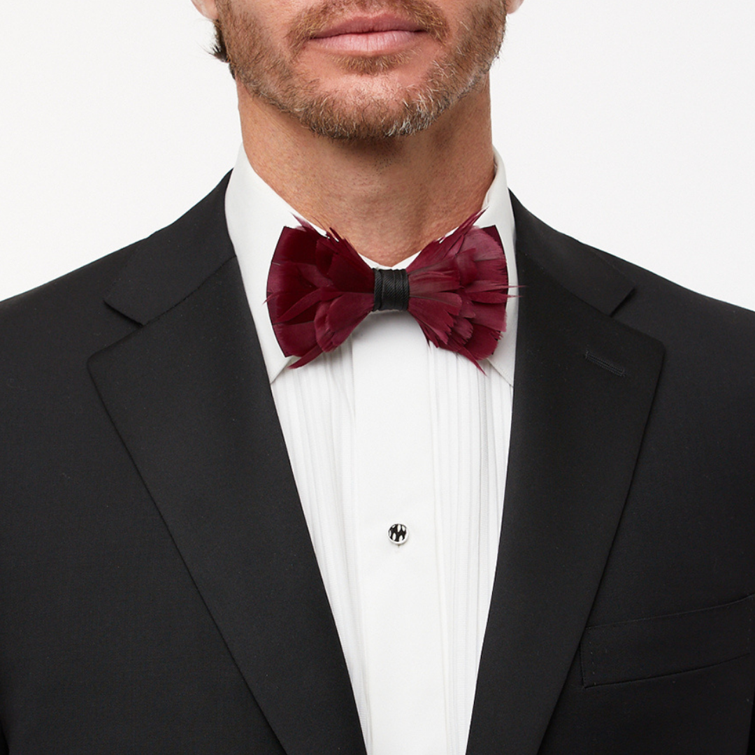 Maroon Wine-Colored Bow Tie