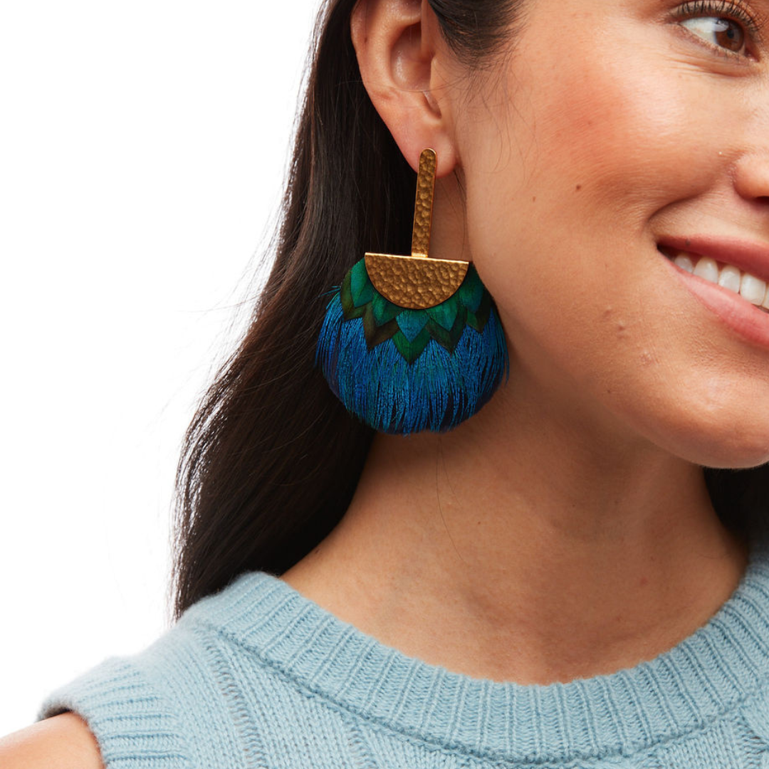 Tucket Blue Grecian Earring - Main Image