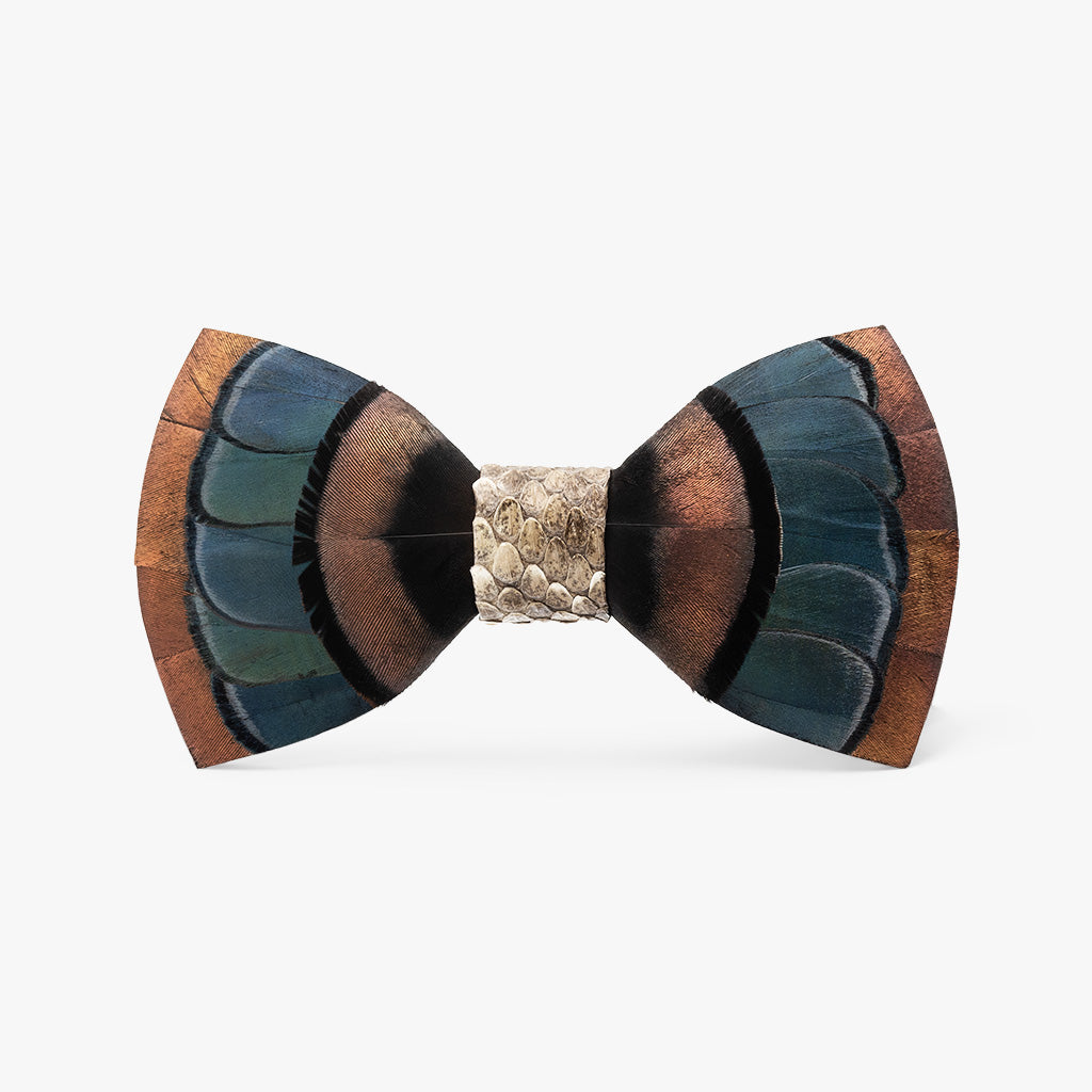 Pheasant Feather Bow Tie No.7 | shops Copper Feather Bowtie | Pheasant Feather Bow Tie | Groom Outfit | Feather Neck Tie | Mens Gift