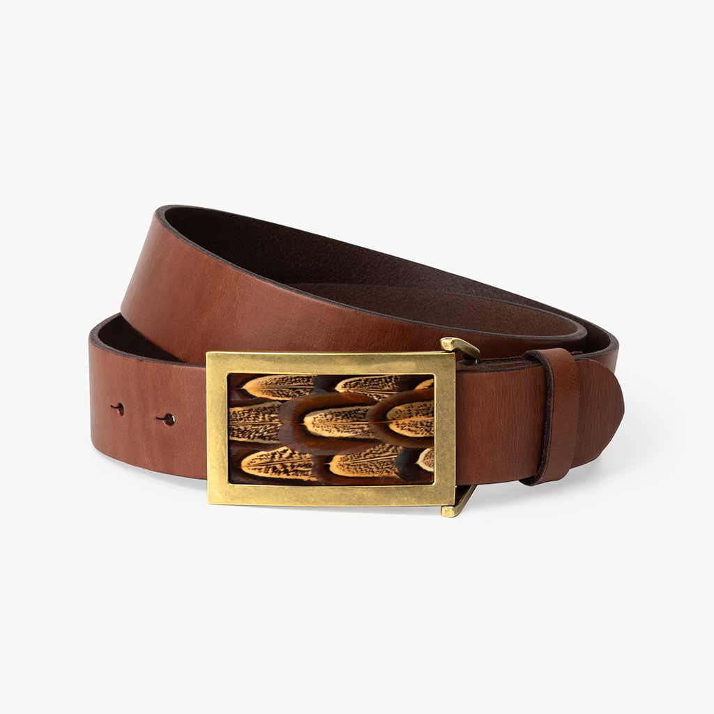 Cypress Shadow | Feather Panel Belt | Handcrafted Luxury