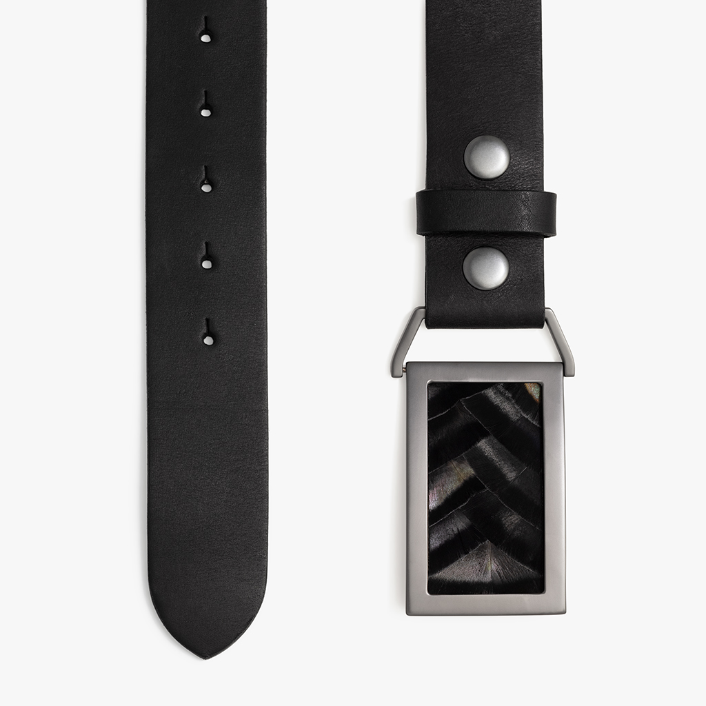 Cypress Shadow Belt | Feather Panel Belt | Handcrafted Luxury