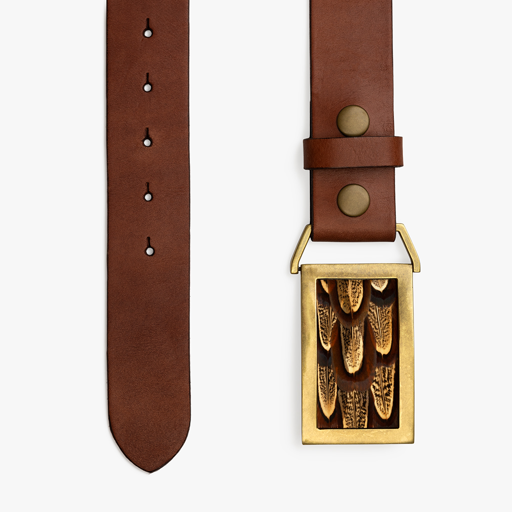 Cypress Shadow | Feather Panel Belt | Handcrafted Luxury display picture 1