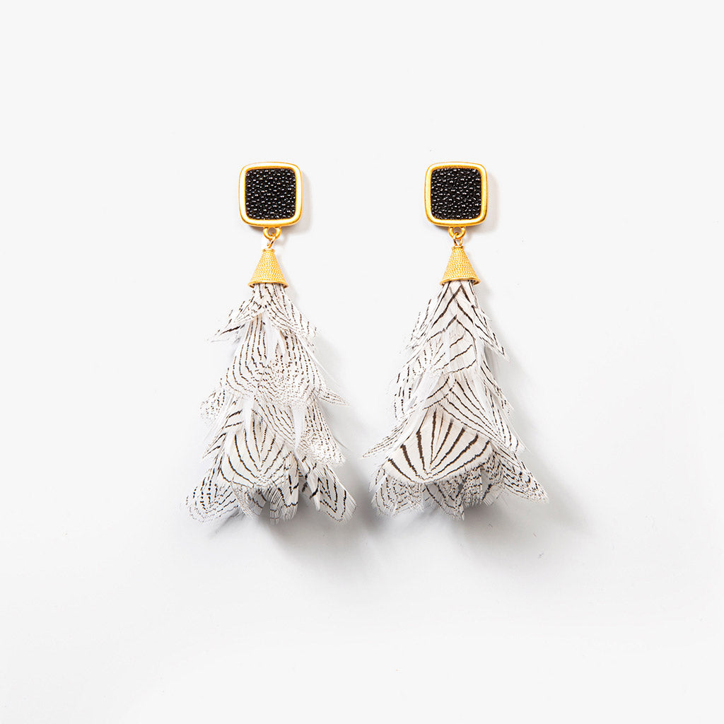 Pheasant earrings shop