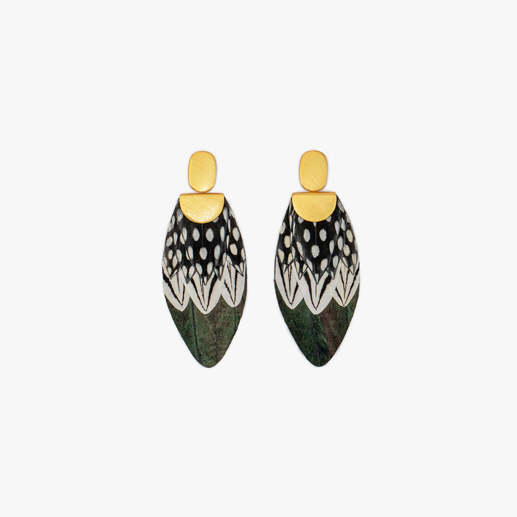 MG x Brackish - Feather Drop Earrings and Bow Ties