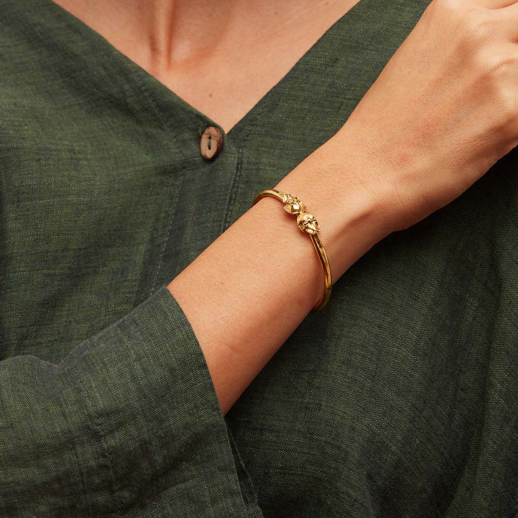 Horseshoe Crab Jewelry Crab Bracelet 18K Gold Brackish