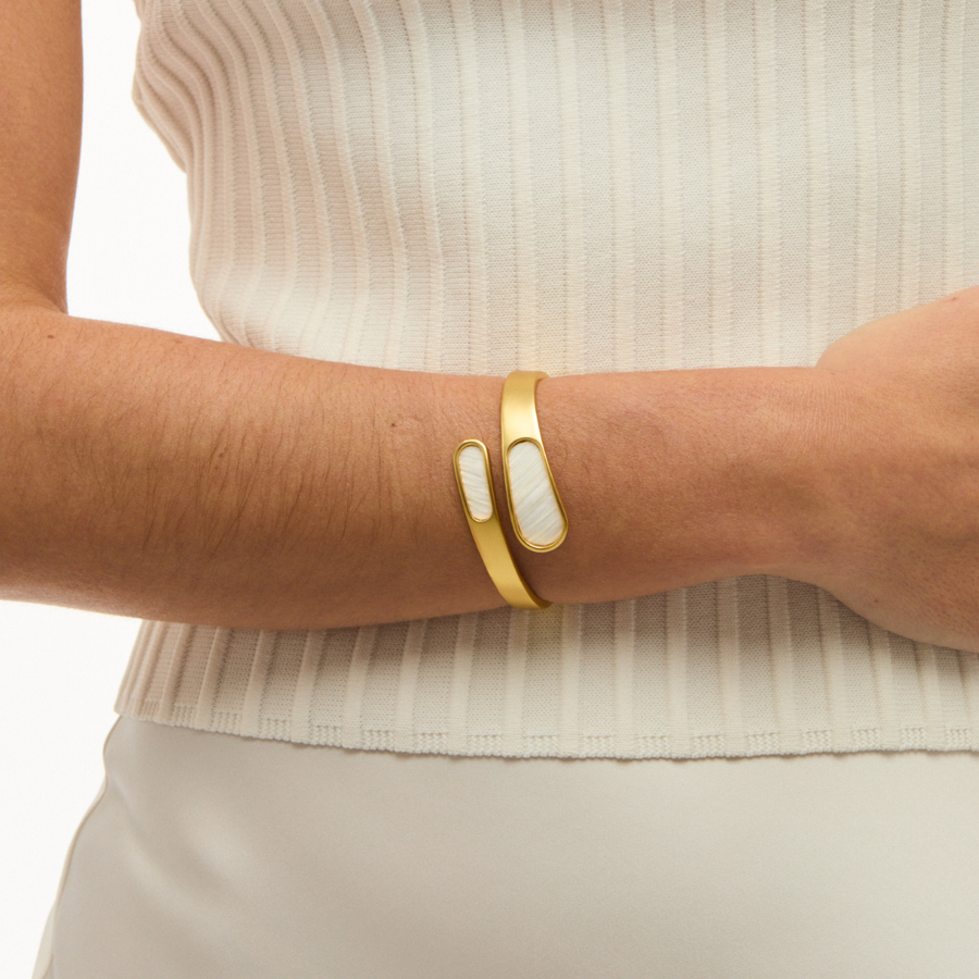 Alexis Bezel Hinge Cuff | Rooster Feathers | Artisan Crafted