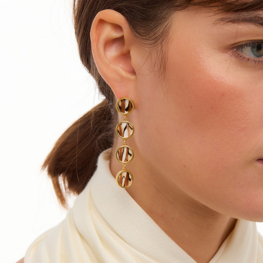 Coopers Town Multi-Bezel Drop Earring