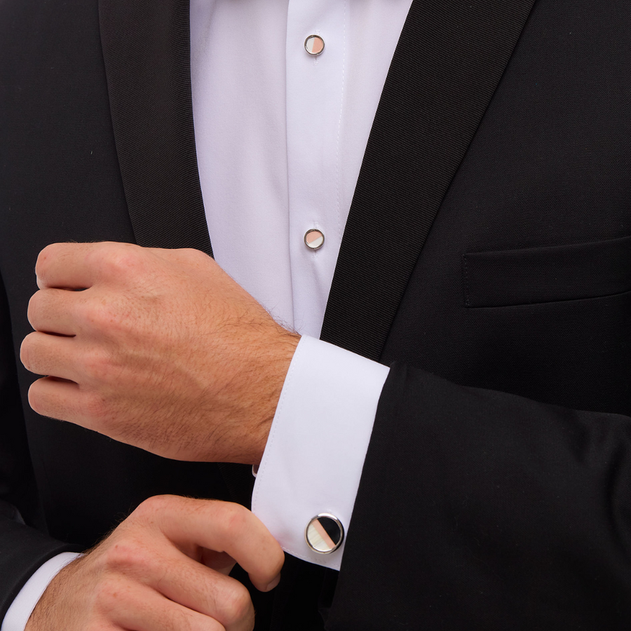 Crooked Island Cufflinks & Stud Set