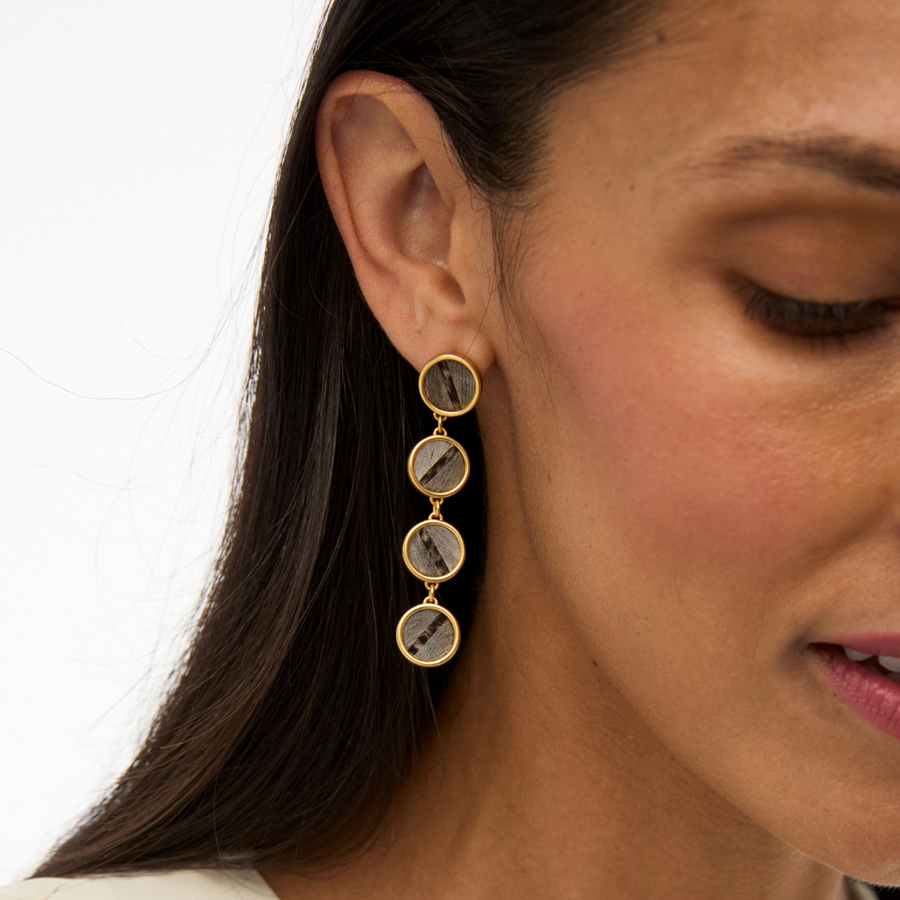 Harper Multi Bezel Drop Earring