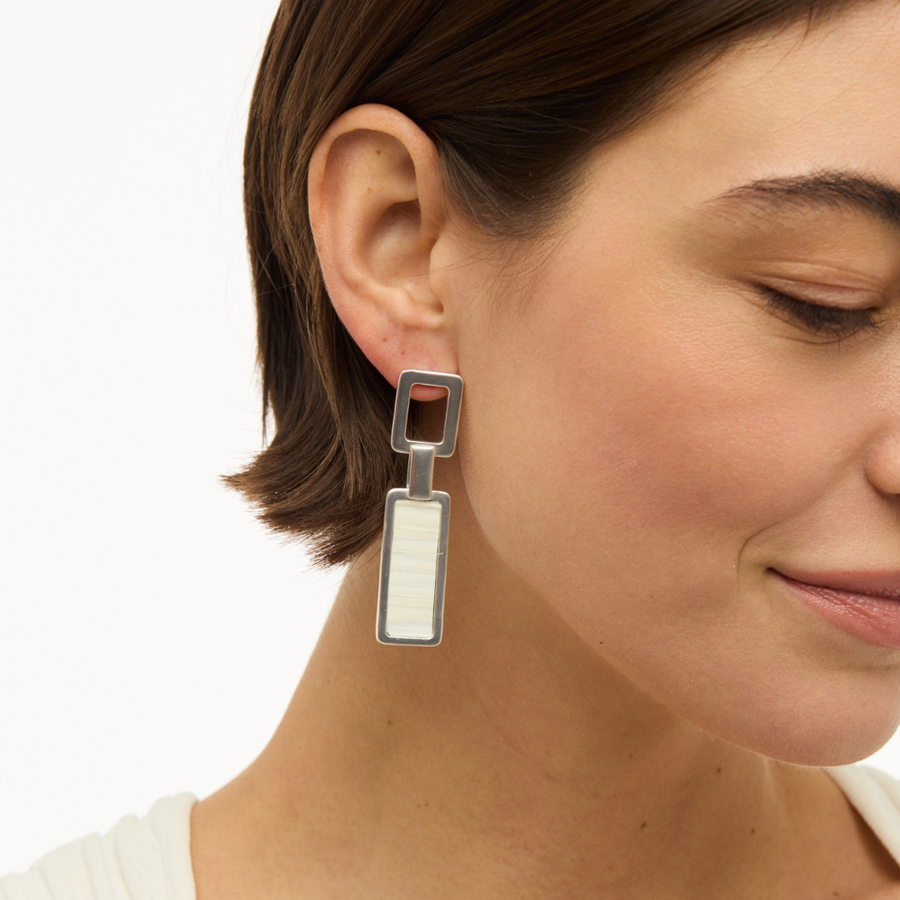Lightbourne Cay Drop Earring | Rooster Feathers | American Craftsmanship