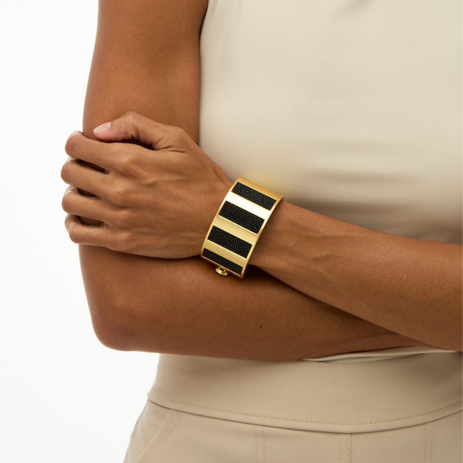 Lola Striped Hinge Cuff