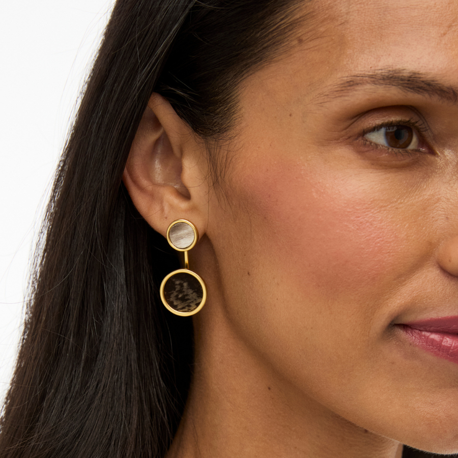 Riley Bezel Jacket Earring