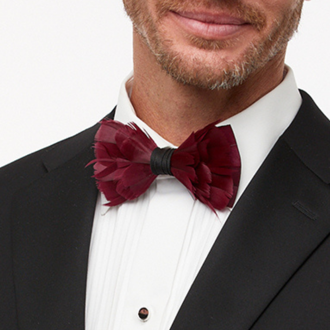 Maroon Wine-Colored Bow Tie