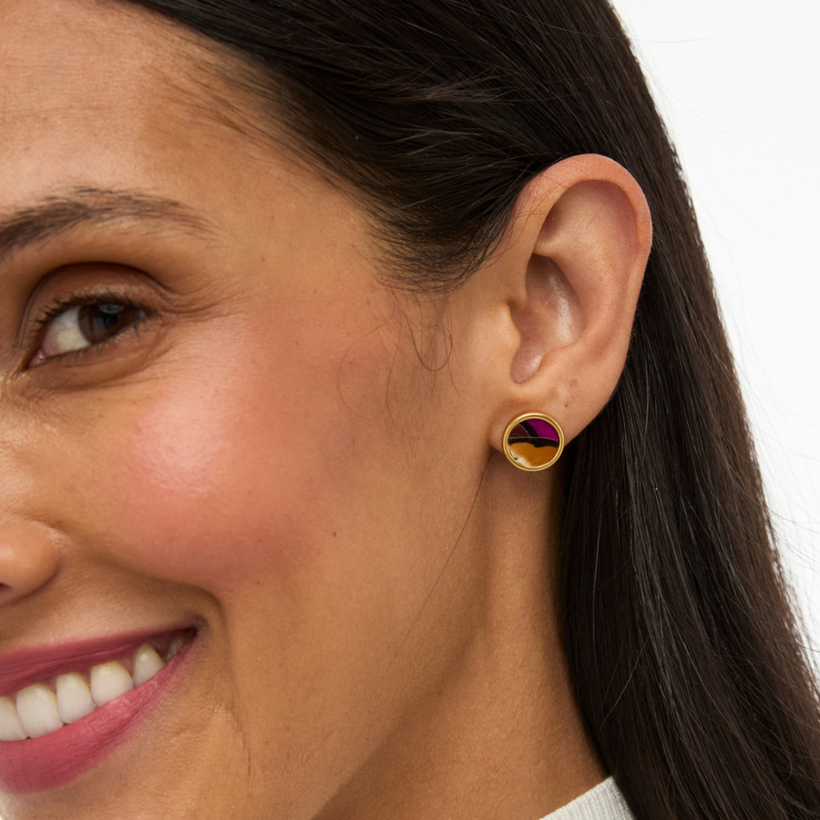 Sophia Bezel Jacket Earring