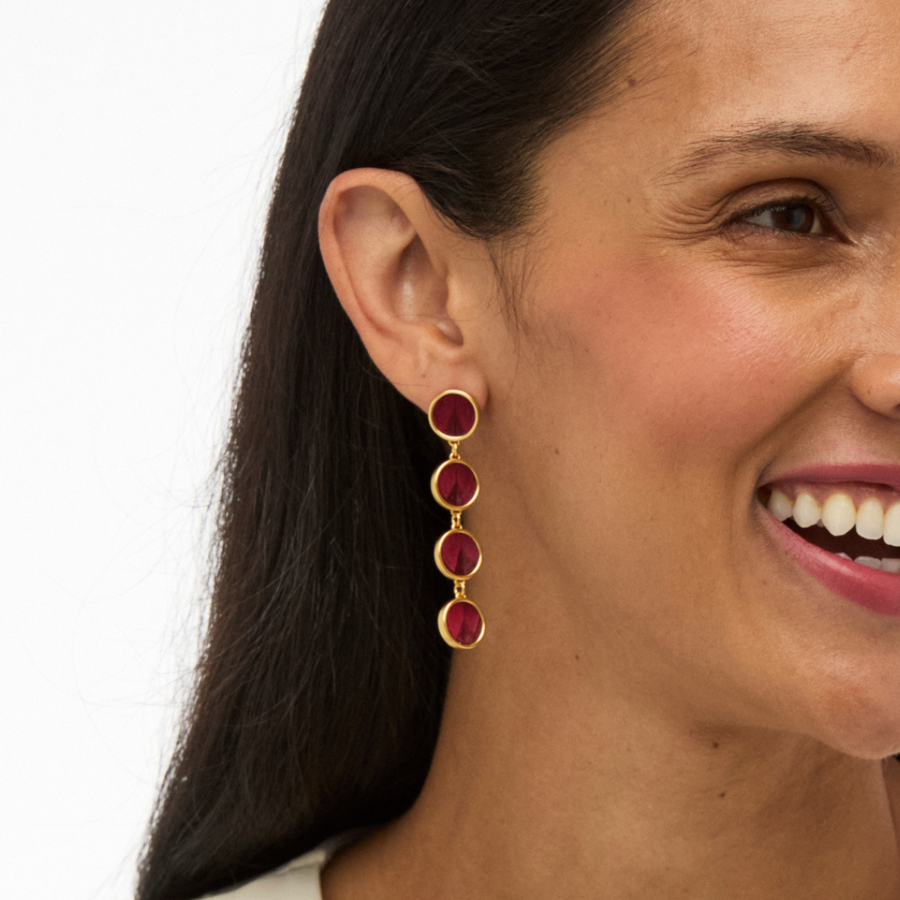 Willow Multi Bezel Drop Earring