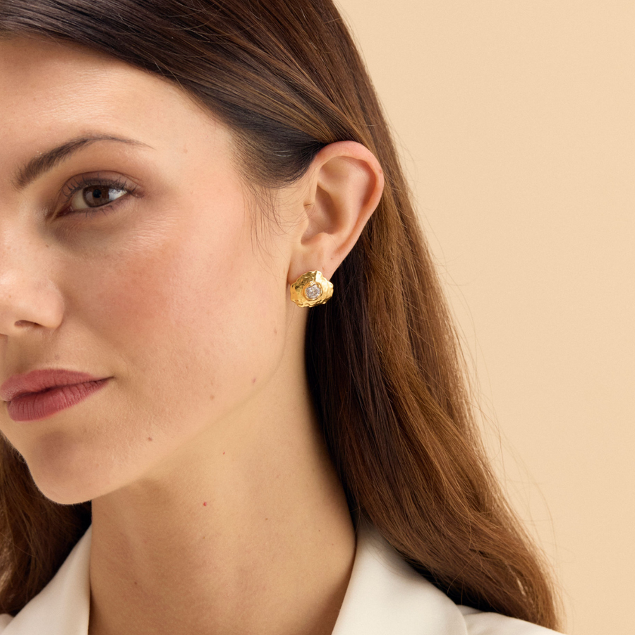 Cannonborough Gold Plated Stud Earring