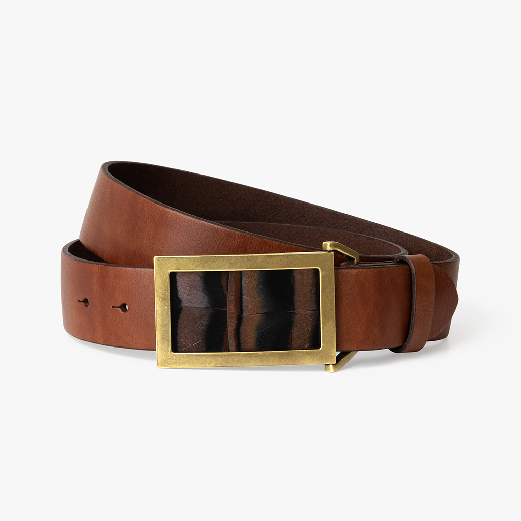 Cypress Shadow | Feather Panel Belt | Handcrafted Luxury display picture 3