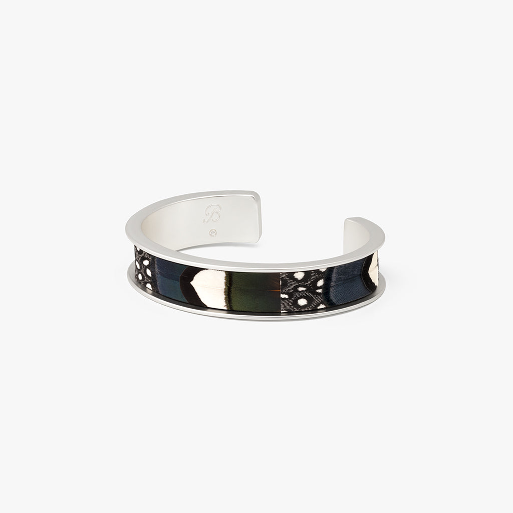 Feather Cuff Bracelet | Pheasant & Guinea Feather Bracelet | Brackish