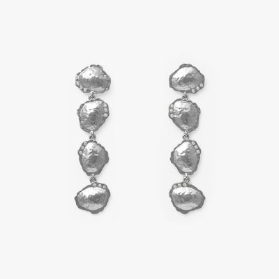 French Quarter Rhodium Plated Drop Earring