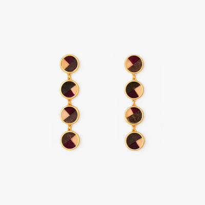 Jenna Multi Bezel Drop Earring