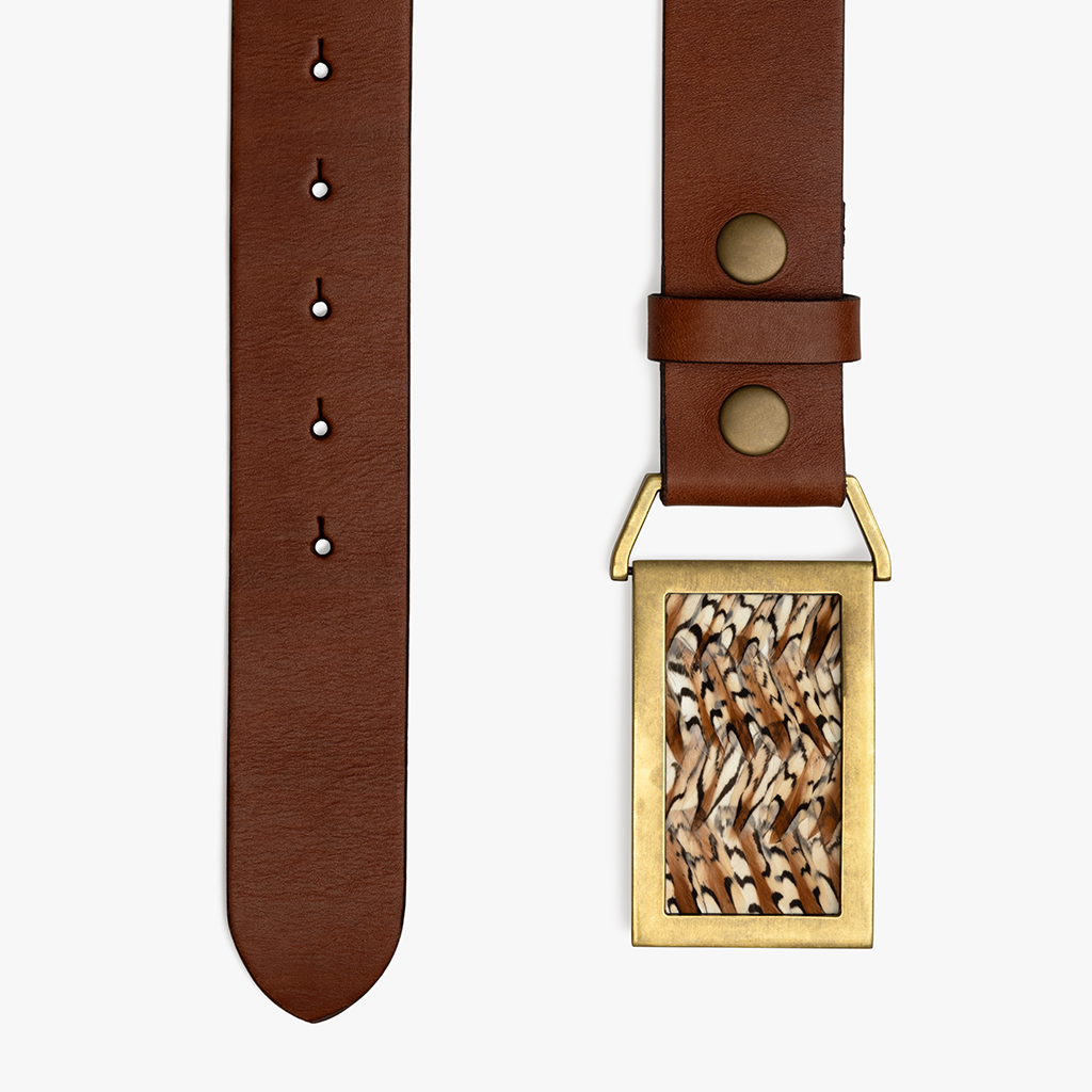 Cypress Shadow | Feather Panel Belt | Handcrafted Luxury display picture 3