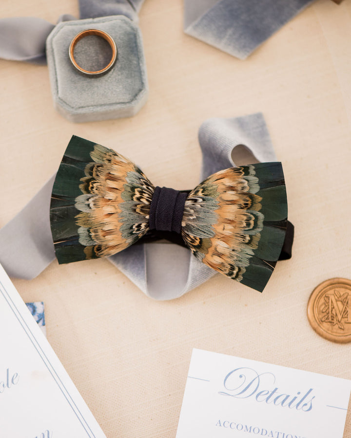 Brackish began 13 years ago when our co-founder, Ben, crafted turkey feather  bow ties for the groomsmen in his wedding. Since then, brides and grooms