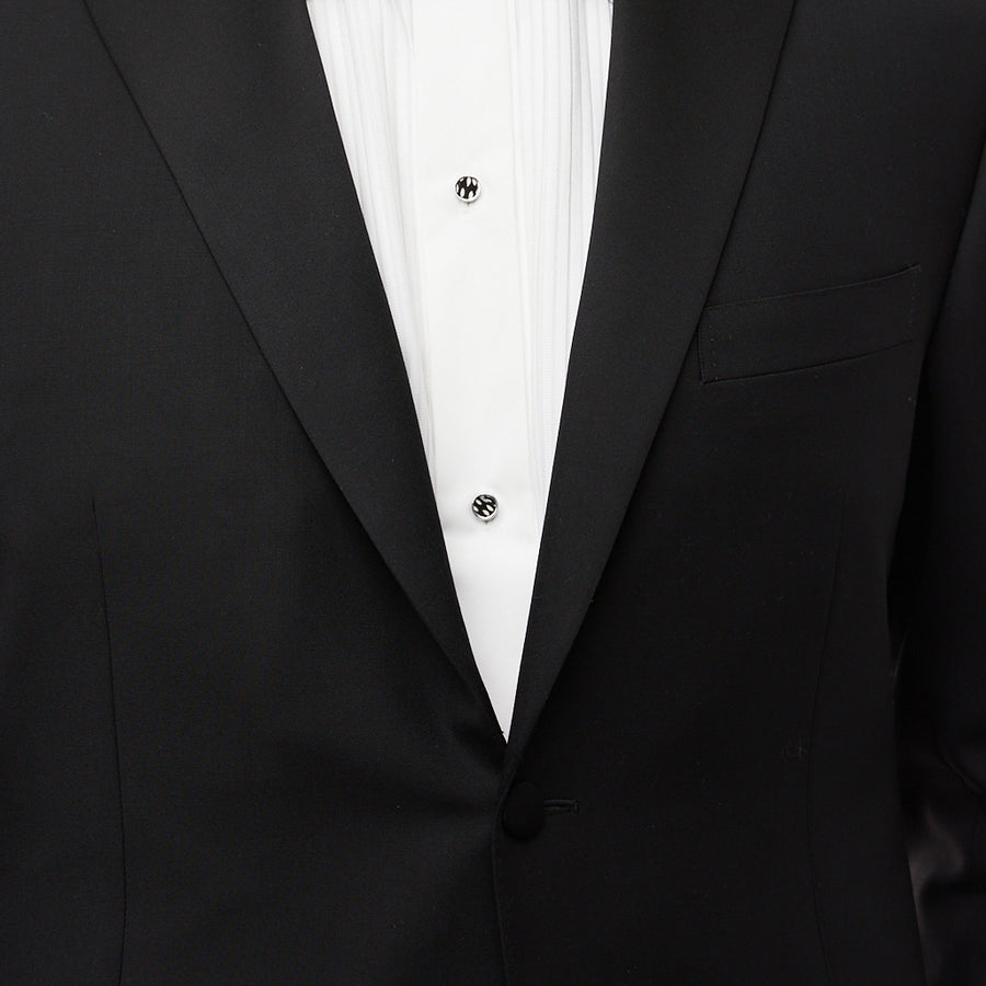 black dress studs Proper Cloth Sterling Silver and Onyx Tuxedo Studs