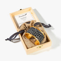 Wide Cuff - Mokara Wide Cuff - Handcrafted Feather Accessories by Brackish