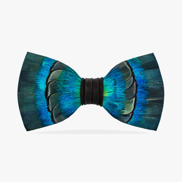 Original Feather Bow Tie in Peacock by Brackish Bow Ties – Country