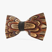 Pheasant Feather Bow Tie - Handcrafted, Sustainable