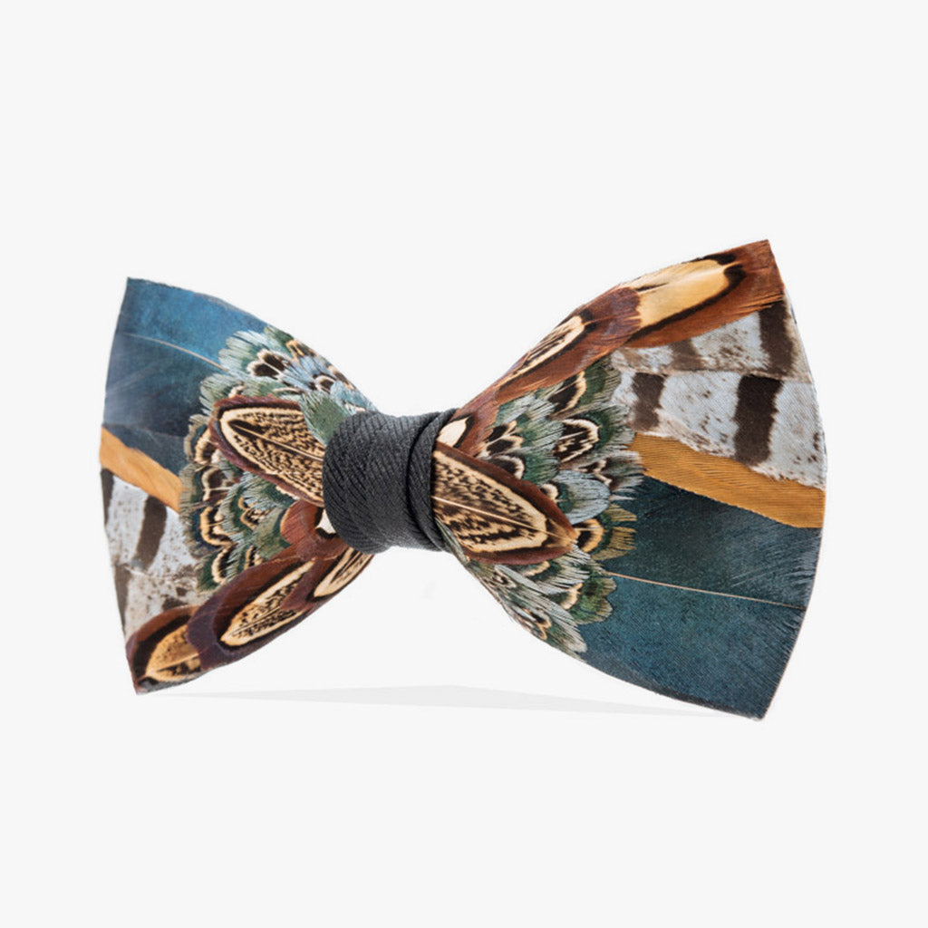 Pheasant Feather Bow Tie | Charleston Bow Tie | Brackish Brand