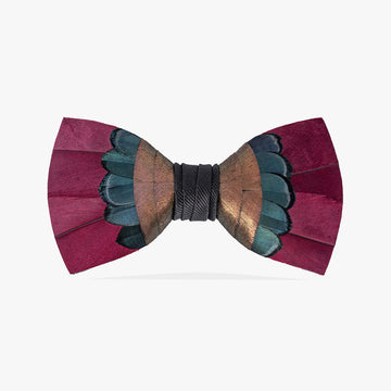 Colorful Bow Tie Made with Natural Vibrant Feathers