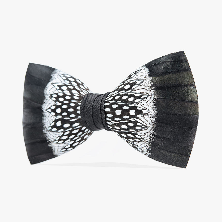 Brackish - Grey Bobwhite Bow Tie - Multicolor Quail Feathers